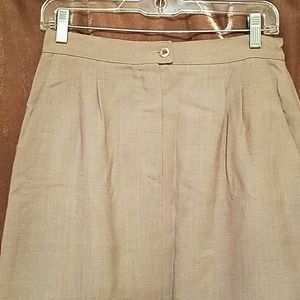 Vintage Rose taupe linen skirt,