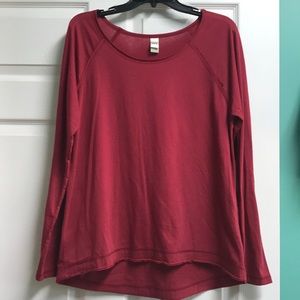 Crimson red long sleeve top