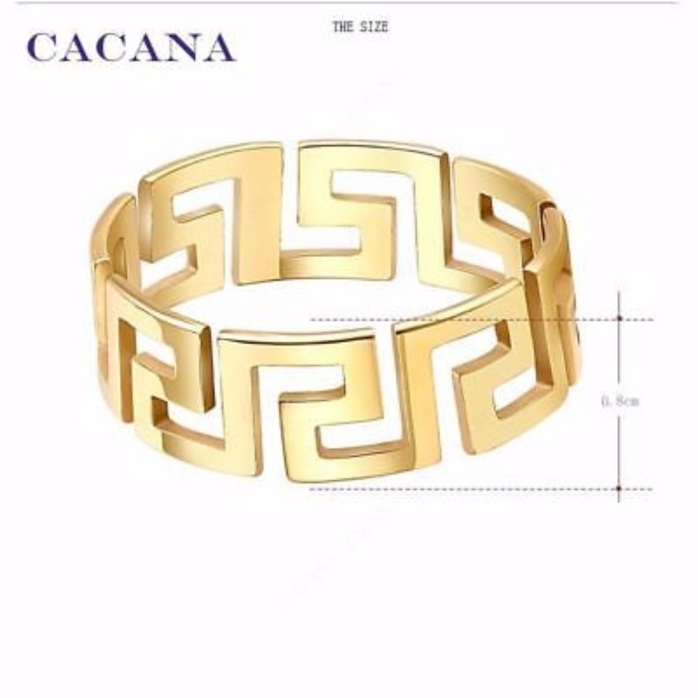 NEVER FADE Ring GOLD Women MEN Hollow FASHION - Picture 4 of 8