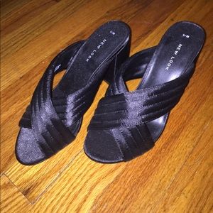 Brand new- New Look Satin Block Heel Mules