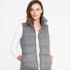 Heather gray puffy vest