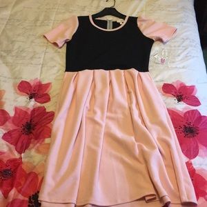 M LULAROE AMELIA PINK & BLACK