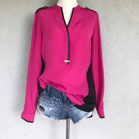 Michael Kors Tops - LEATHER Michael Kors BLOUSE