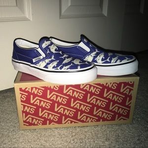 Size 12 Kids Glow in the Dark Shark Vans