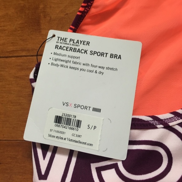New Victoria's Secret VSX Racerback Sports Bra - Picture 5 of 6