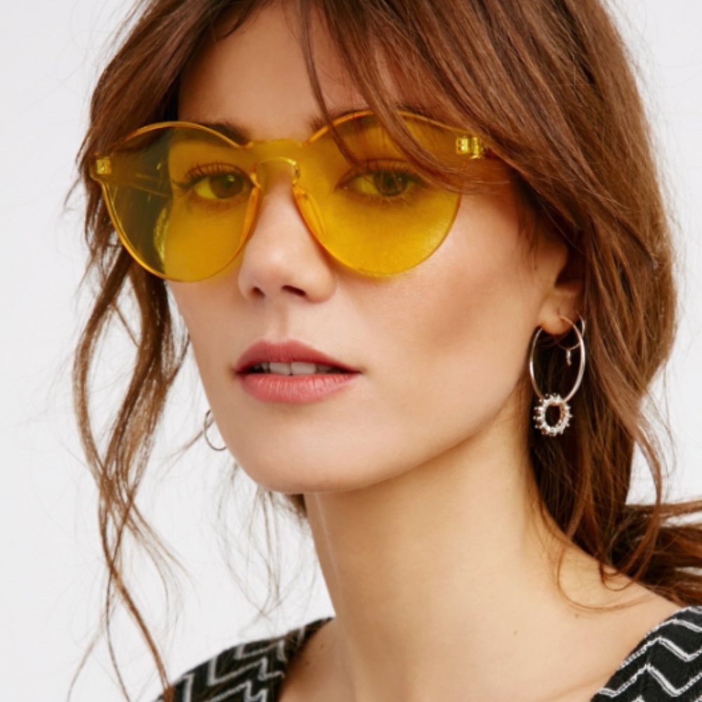 🦋SALE FREE PEOPLE SPECTRUM FRAMELESS SUNGLASSES - Picture 1 of 7