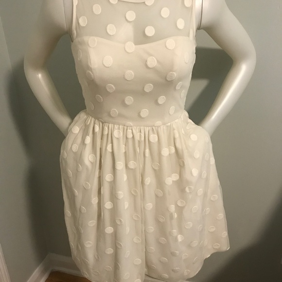 NWT Jill Stuart Ivory Polka Dot Dress - Picture 4 of 8