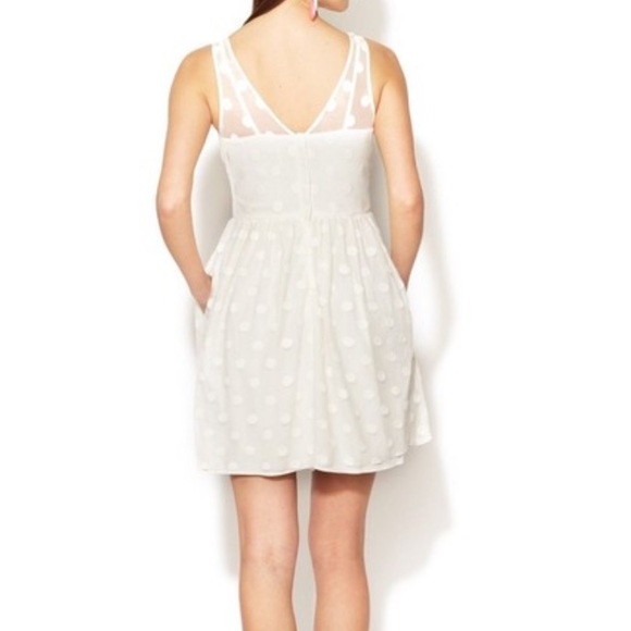 NWT Jill Stuart Ivory Polka Dot Dress - Picture 2 of 8