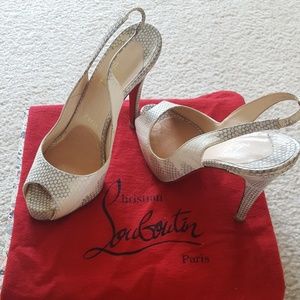 Christian Louboutin No Prive slingback heels