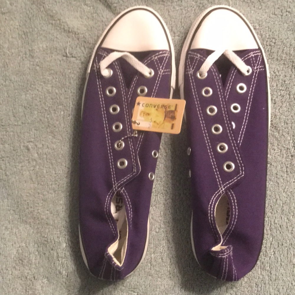 Converse purple sneakers