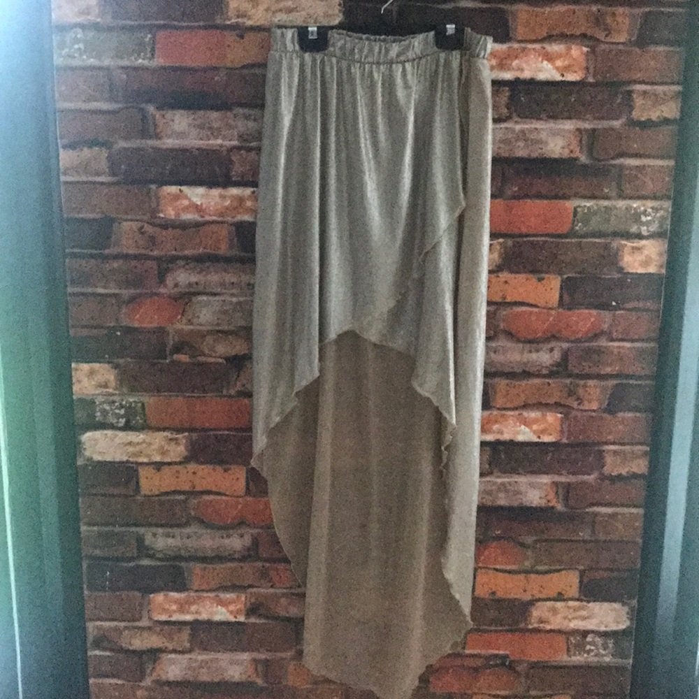 Funky Pale Gold hi-low Skirt