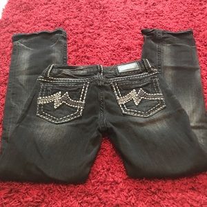 Black faded Miss me jeans
