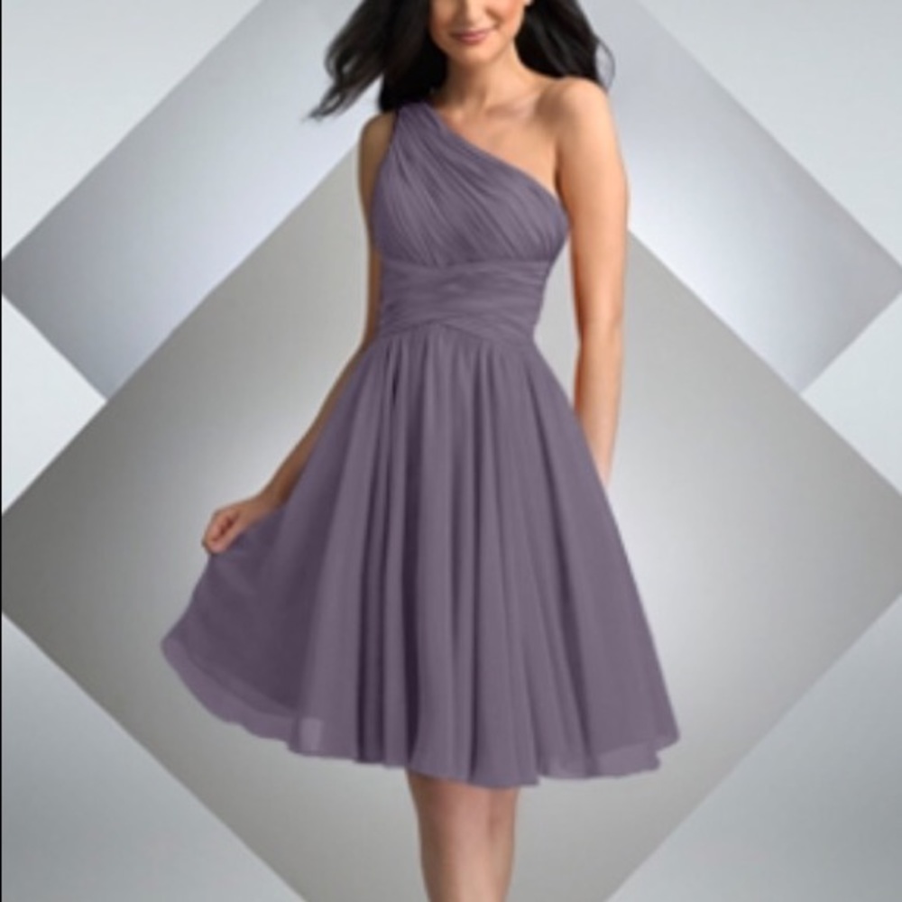Bari Jay One Shoulder Chiffon Bridesmaid Dress