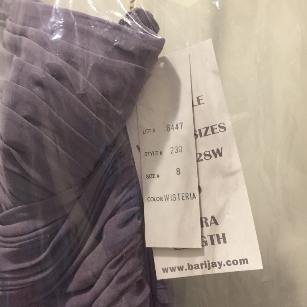 Bari Jay One Shoulder Chiffon Bridesmaid Dress - Picture 4 of 4