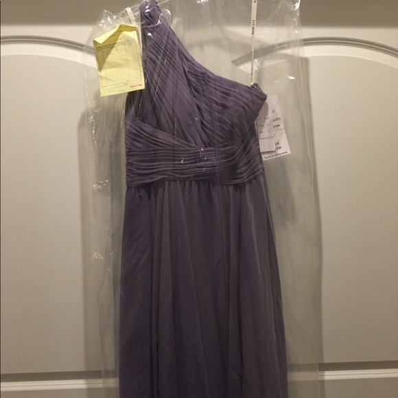 Bari Jay One Shoulder Chiffon Bridesmaid Dress - Picture 3 of 4