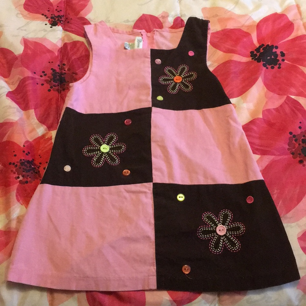 4T BONNIE JEAN CORDUROY JUMPER PINK BROWN
