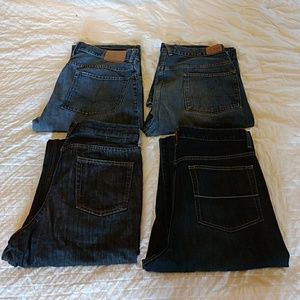 4 pairs men's designer jeans size 36/30