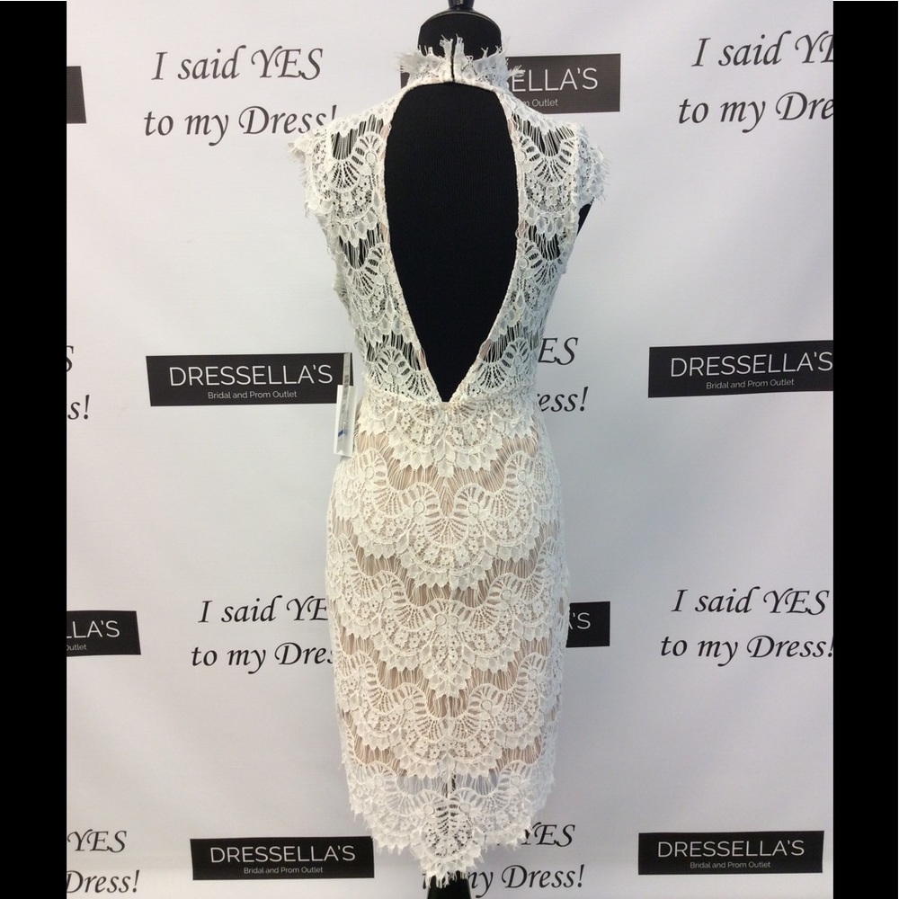 SALE! NWT White & Nude Lace JUMP  Dress - Picture 2 of 4