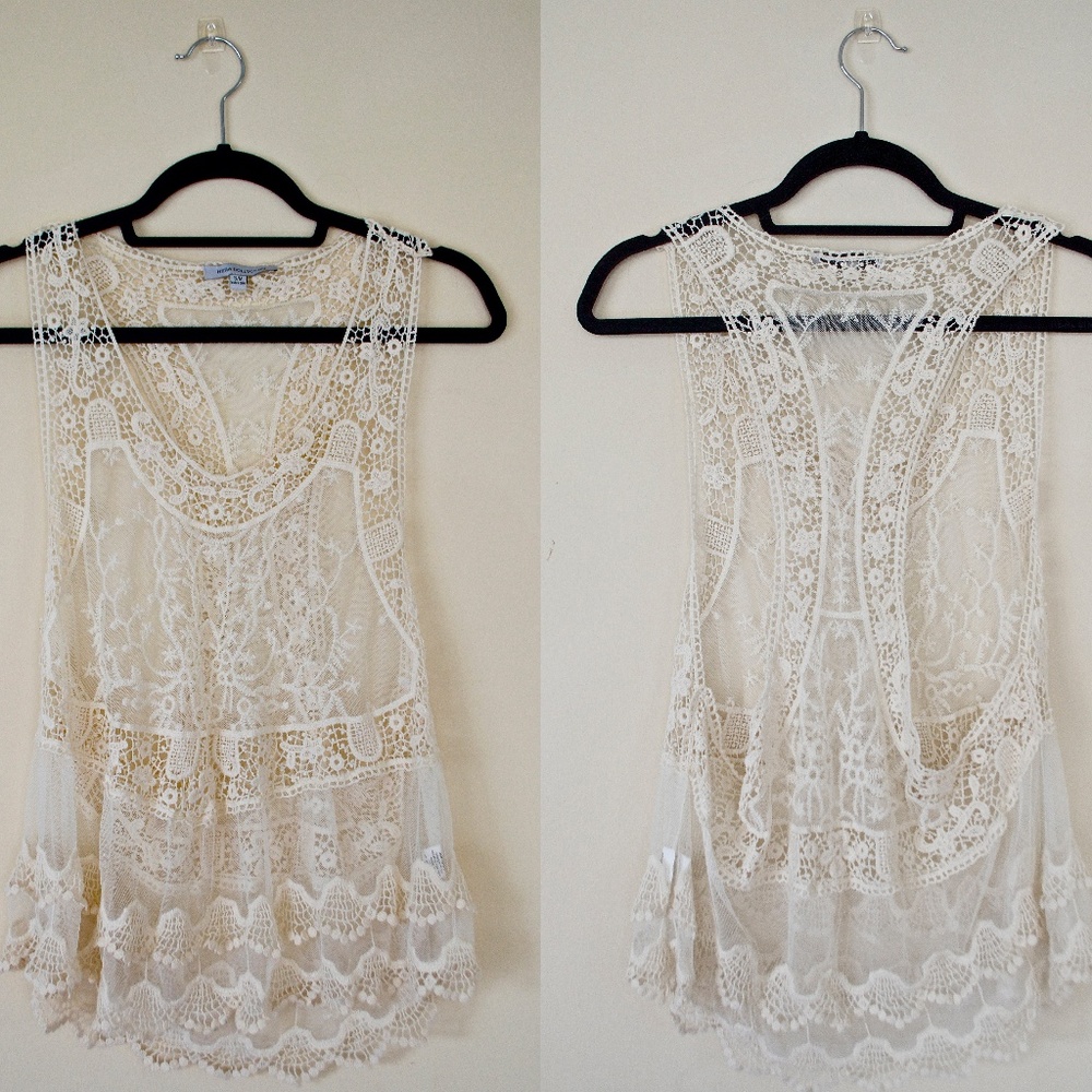 White Lace Tank Top