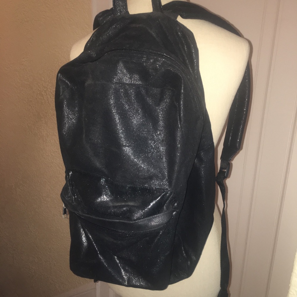 American Apparel Shiny Black Backpack