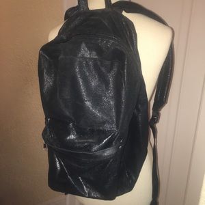 American Apparel Shiny Black Backpack