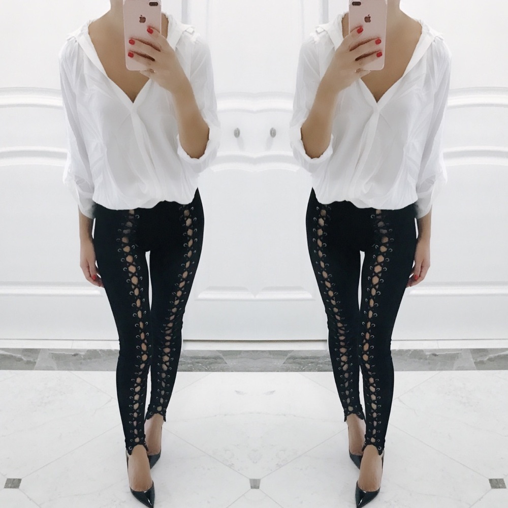 SOLD OUT ❌ Raven Lace Up Pants - Picture 4 of 8