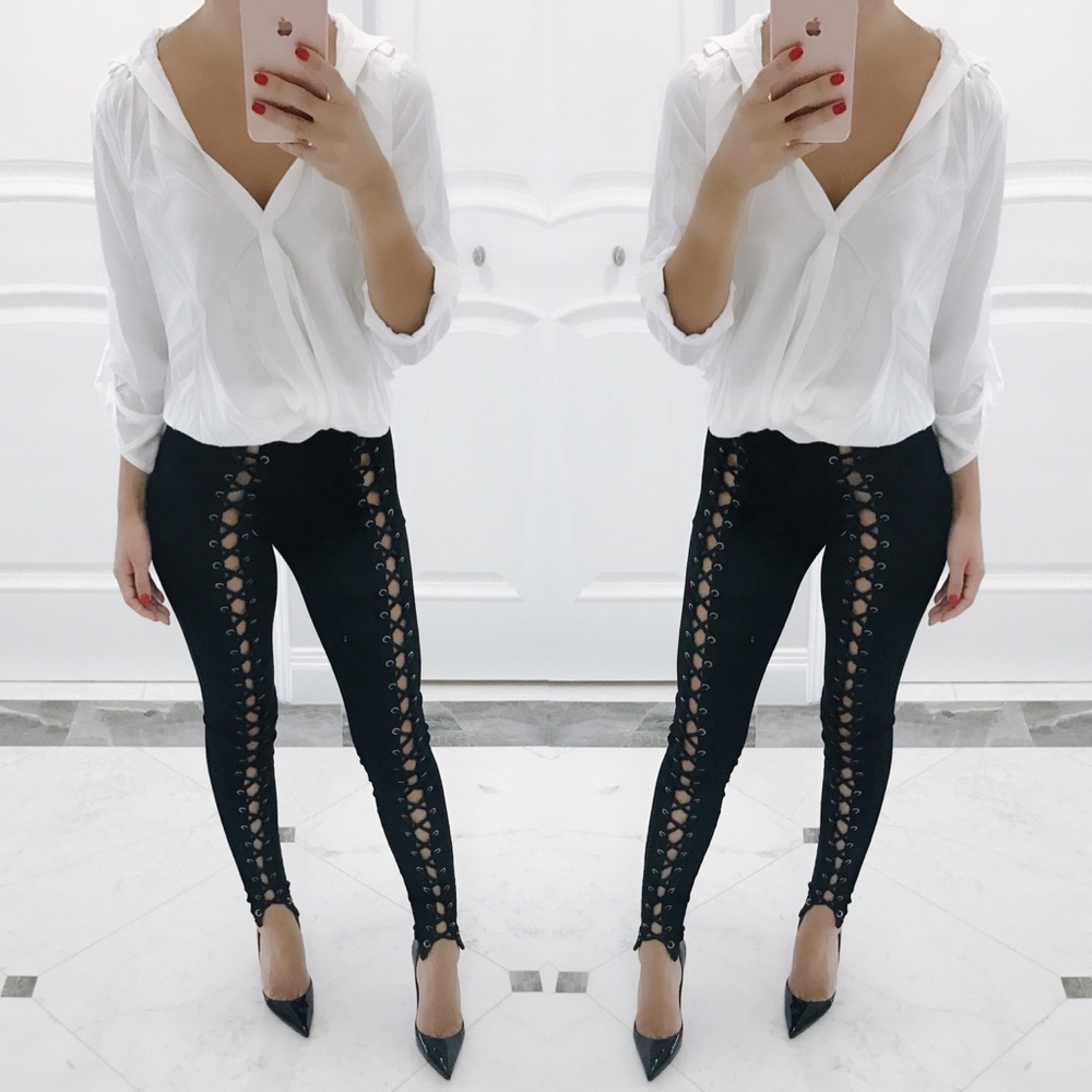 SOLD OUT ❌ Raven Lace Up Pants - Picture 3 of 8