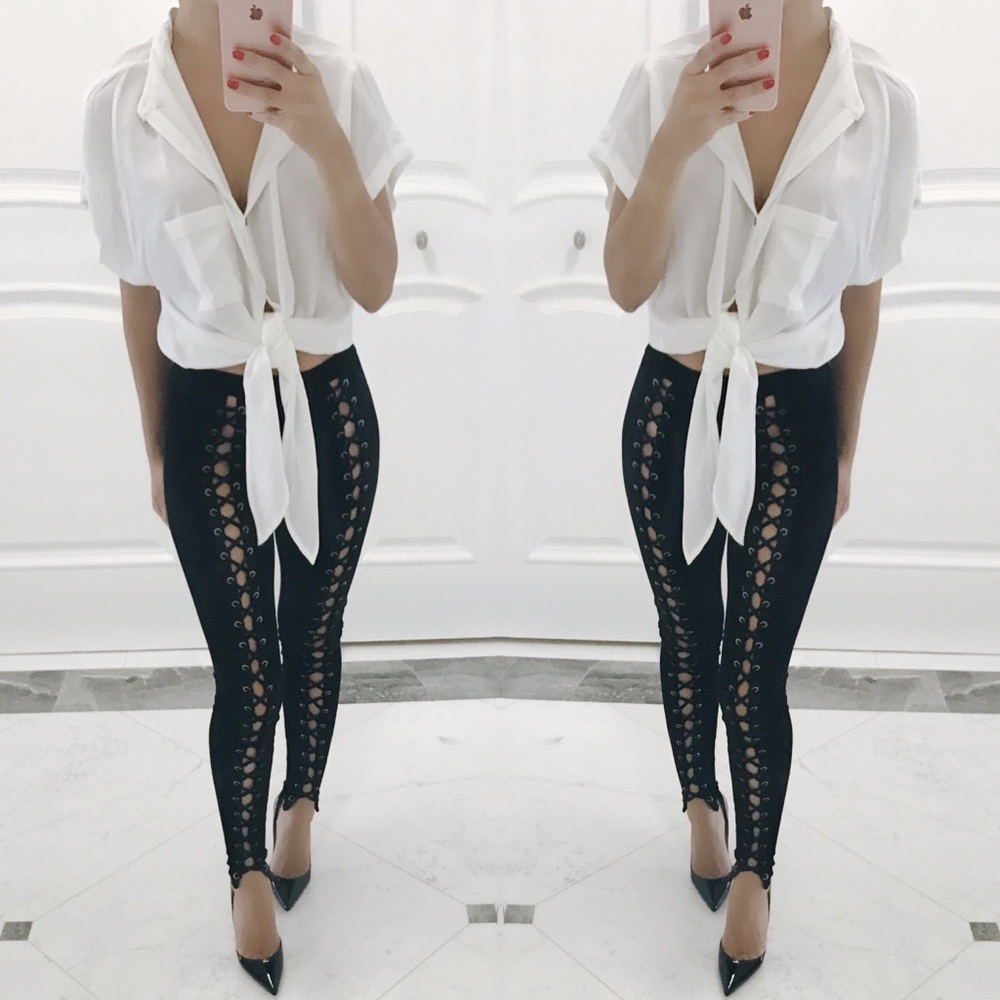 SOLD OUT ❌ Raven Lace Up Pants - Picture 5 of 8