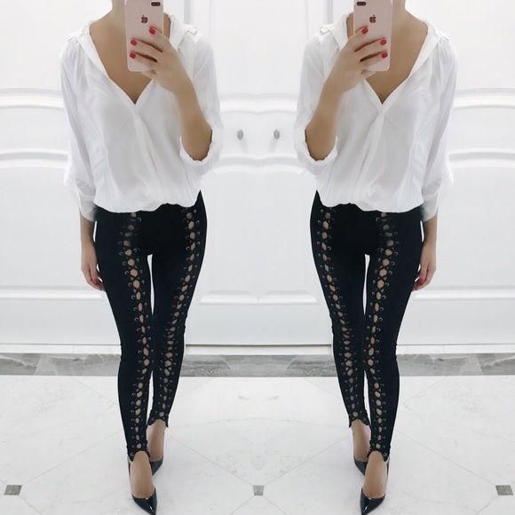 SOLD OUT ❌ Raven Lace Up Pants - Picture 4 of 8