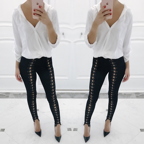 SOLD OUT ❌ Raven Lace Up Pants - Picture 3 of 8