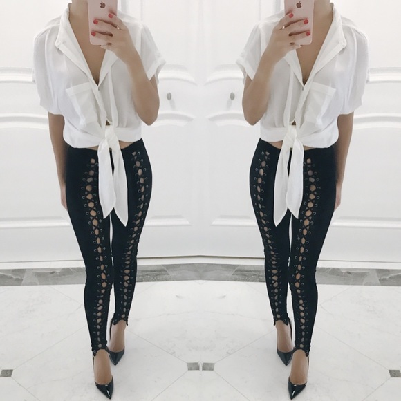 SOLD OUT ❌ Raven Lace Up Pants - Picture 5 of 8