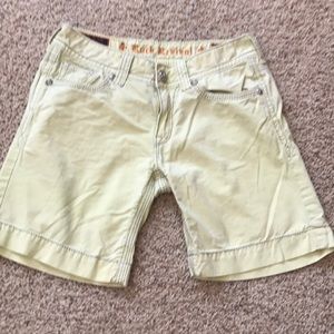 Rock Revival pale yellow shorts