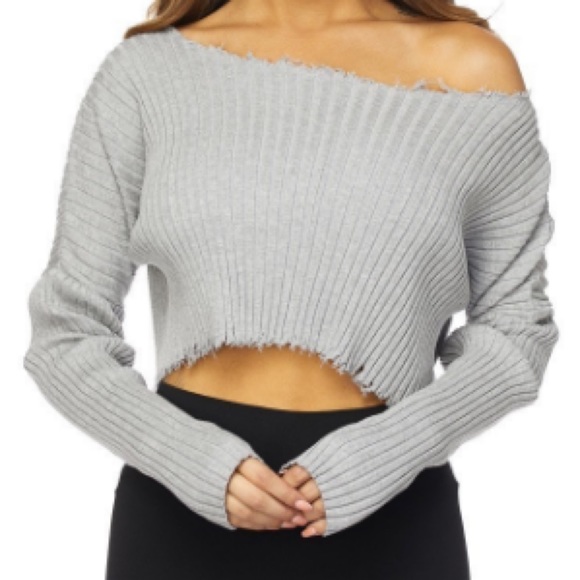 ❗️ONE left ❗️Tara Cropped Distressed Sweater - Picture 8 of 8