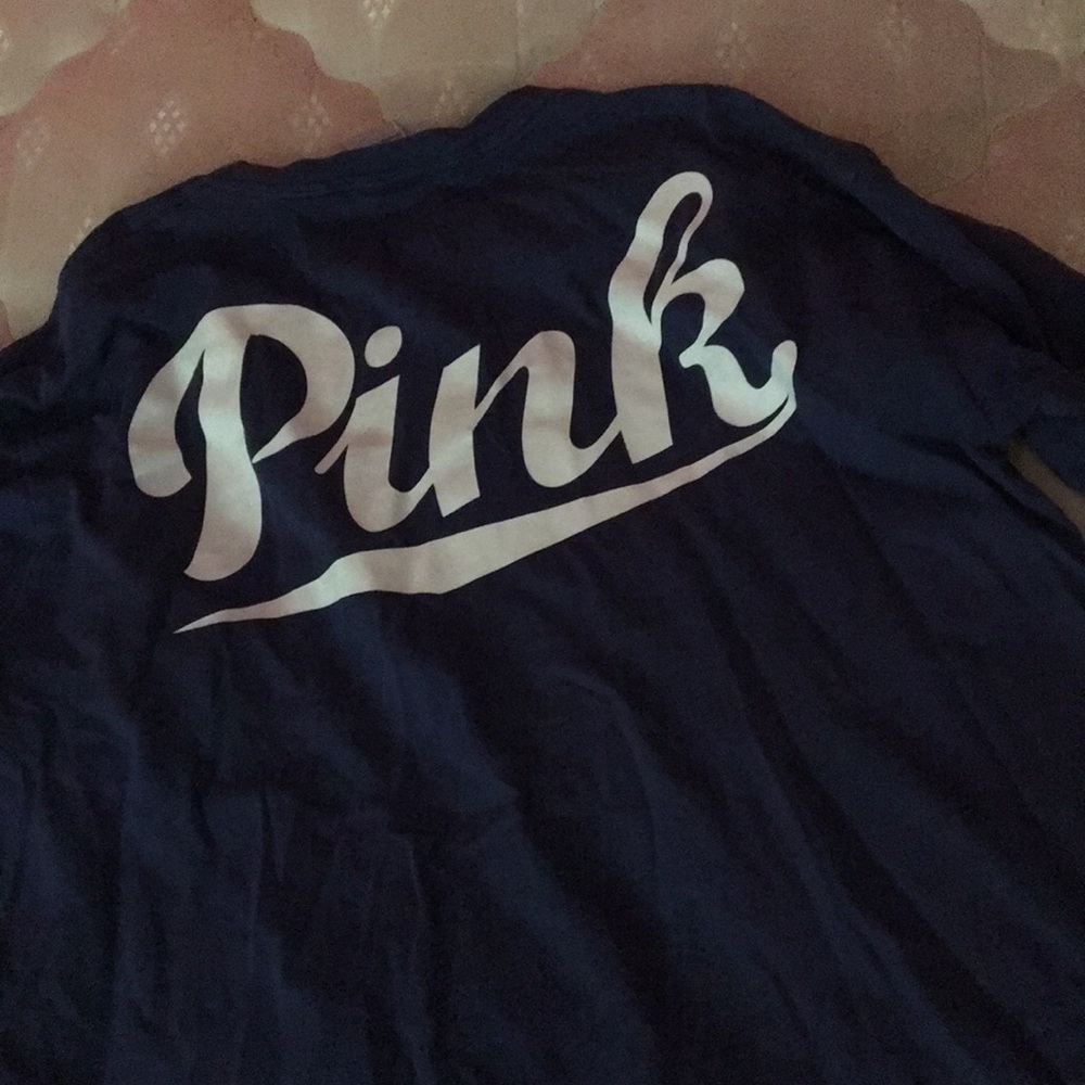 Pink long sleeve dark blue