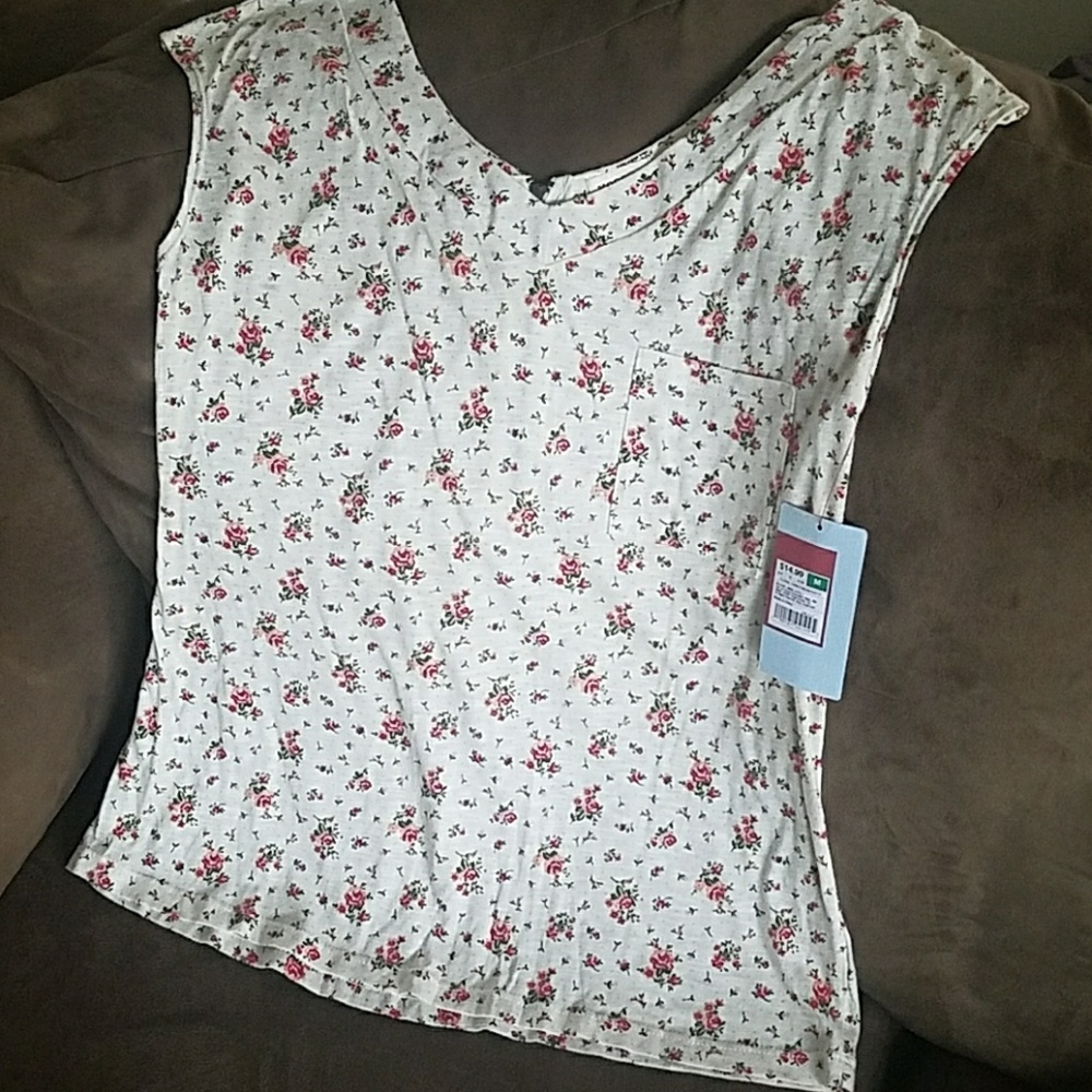 Off-white floral tank