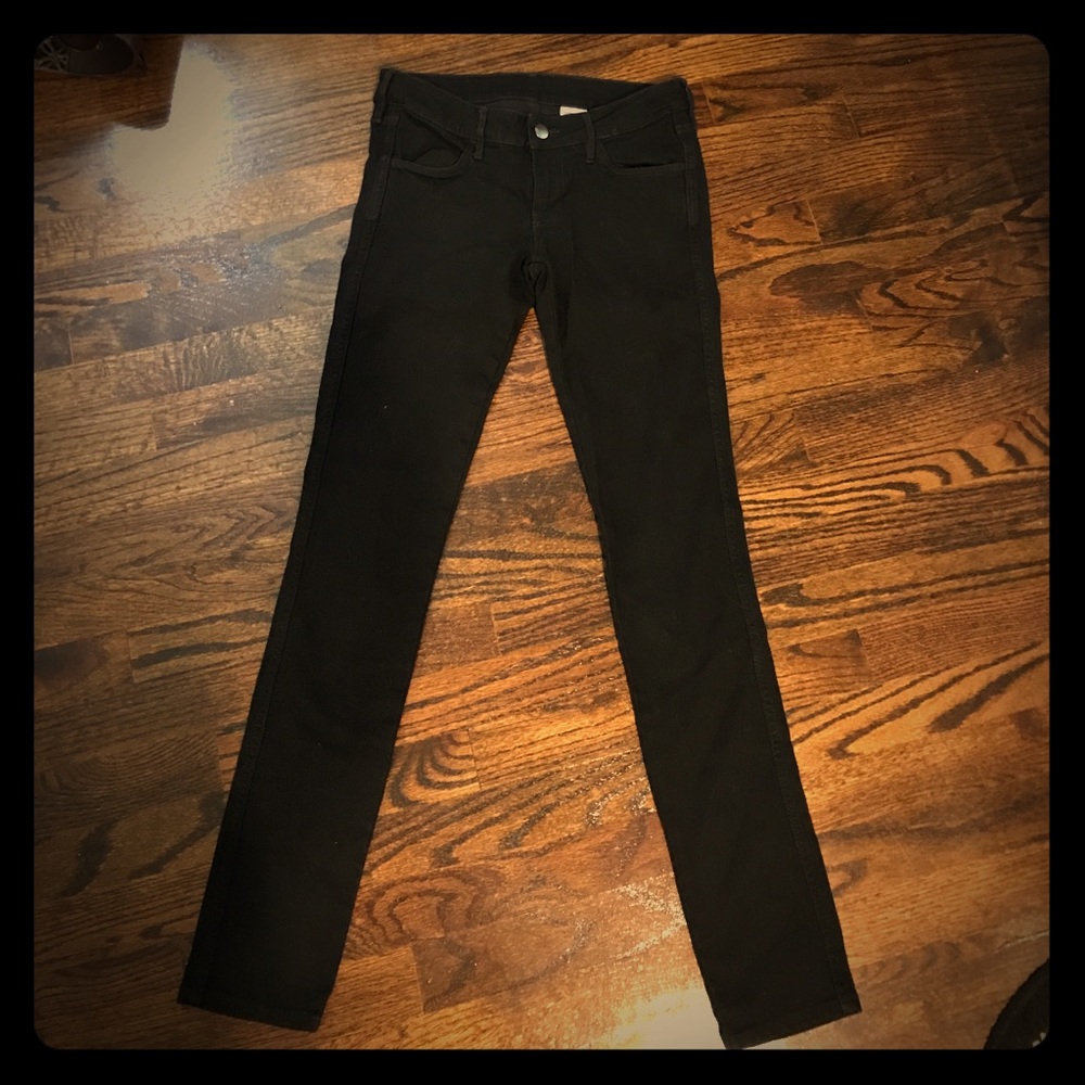 H&M low waist black skinny jeans, size 28/32