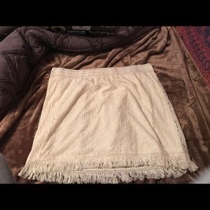 Super cute and comfy white lace skirt