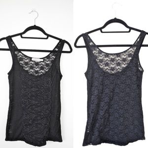 Black Lace Tank Top