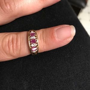 10k gold diamond and ruby ring
