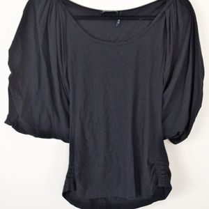Black Bubble Sleeve Shirt