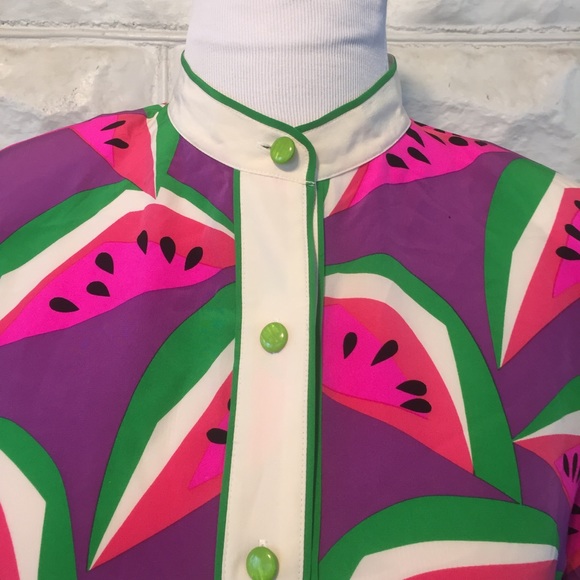 BOB MACKIE: Vintage Sough Out WATERMELON Shirt - Picture 2 of 4