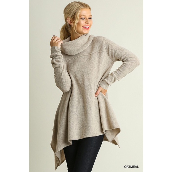 LAST ONE! Cowl Neck Sweater-ASH - Picture 4 of 4