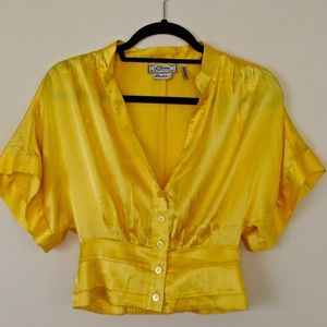 Gold Button Down Blouse
