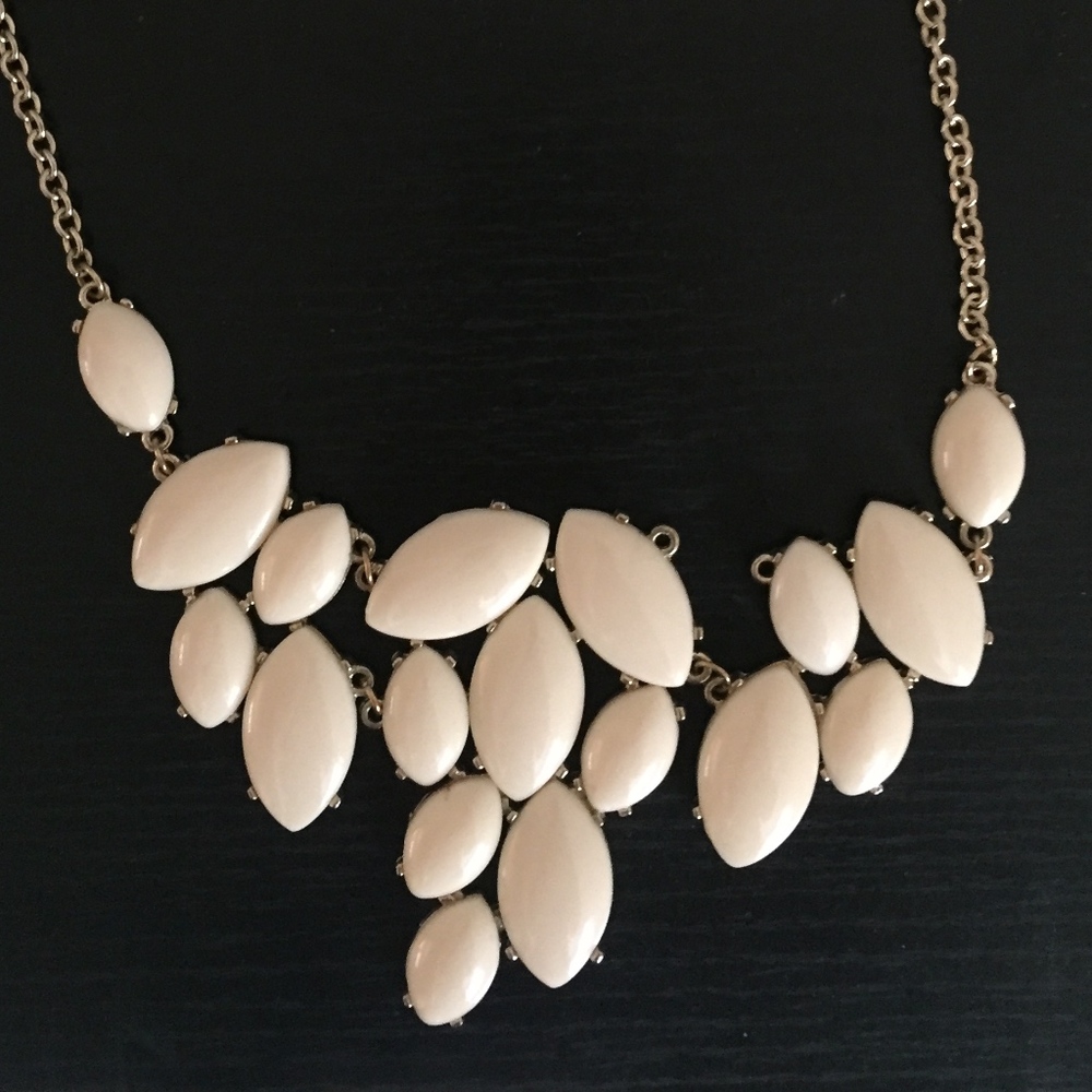 Cream and Gold Statement Necklace
