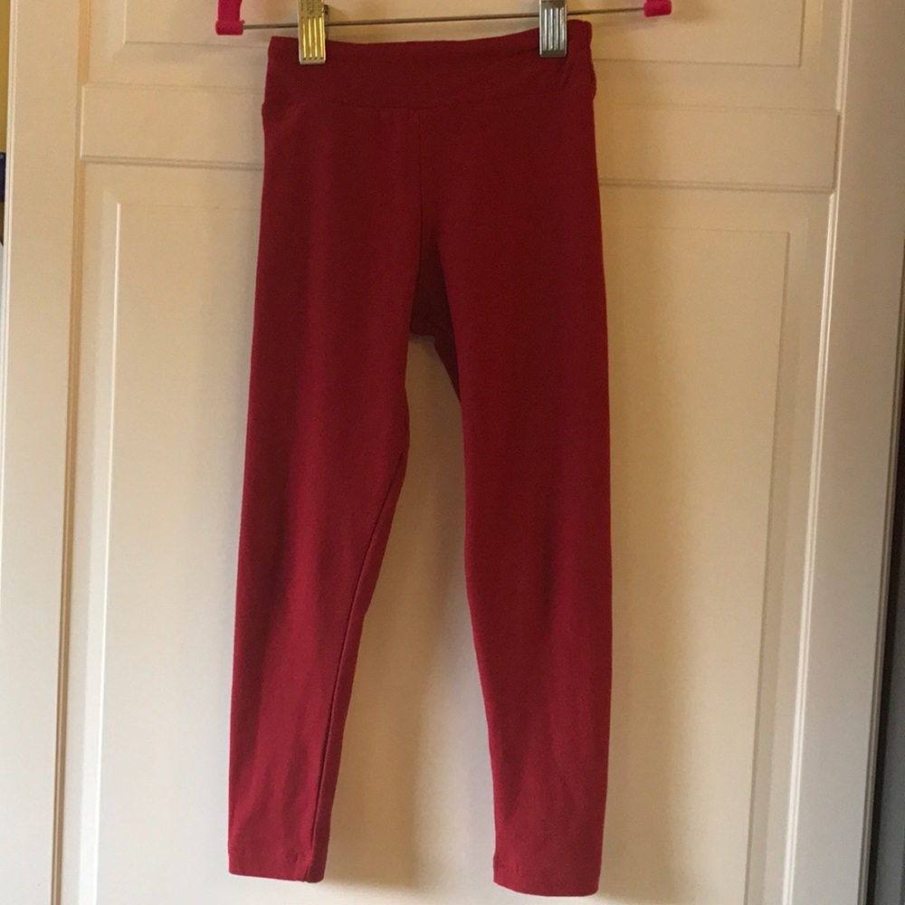 LuLaRoe kids S/M red leggings