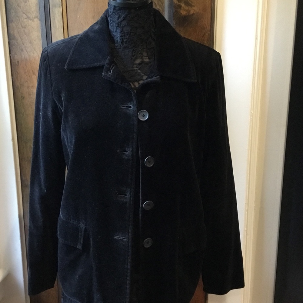 Vintage GAP Blk Velvet Jacket Sz M