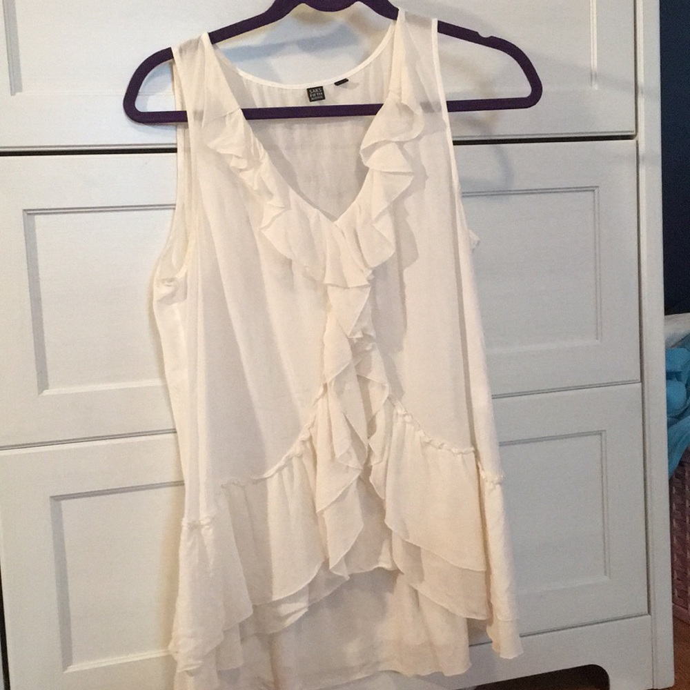 White flowy tank