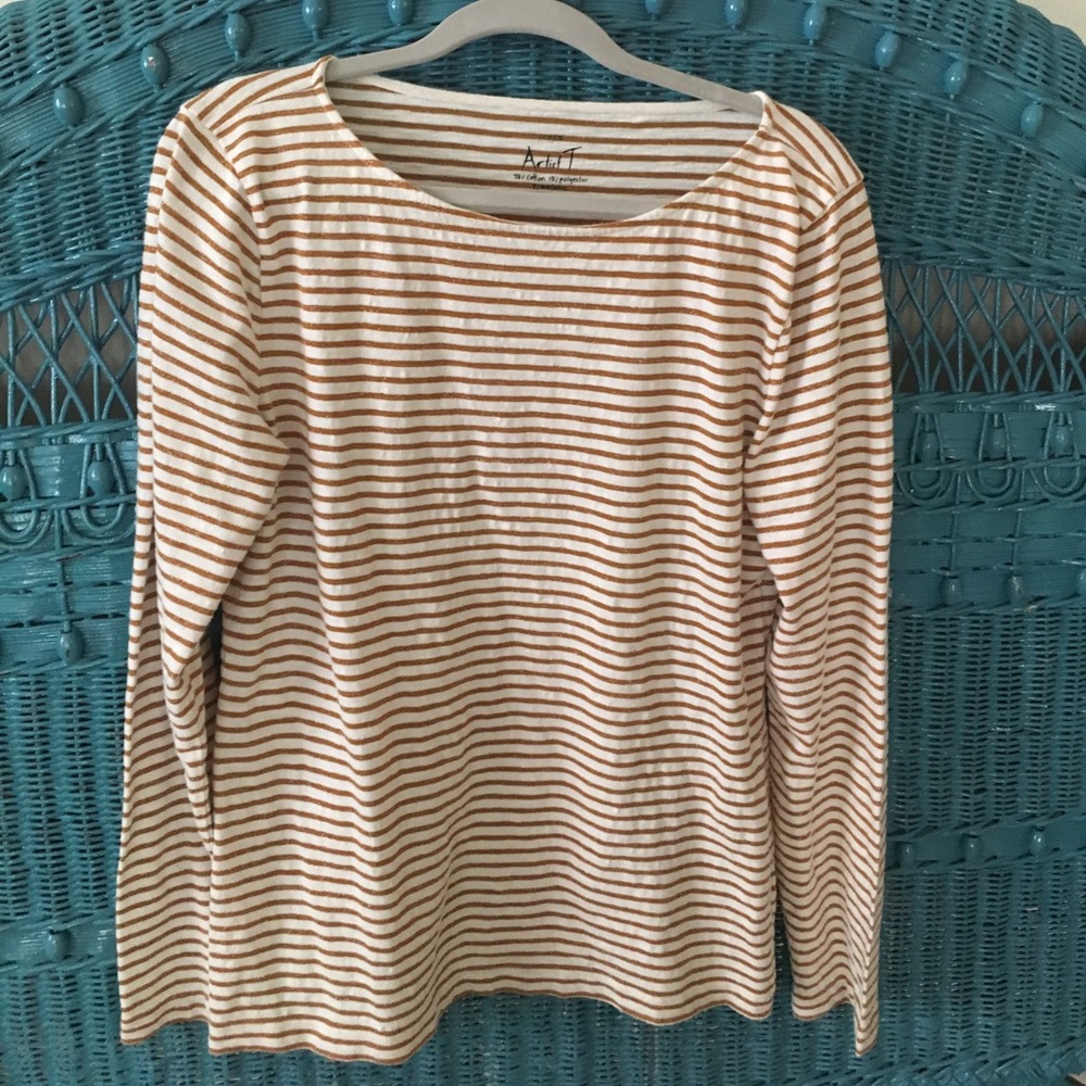 J Crew Artist shirt copper stripe XL