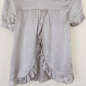 Silver T-Shirt Sleeved Blouse