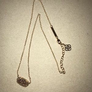 Kendra Scott Rose Gold Druzy Elisa Necklace